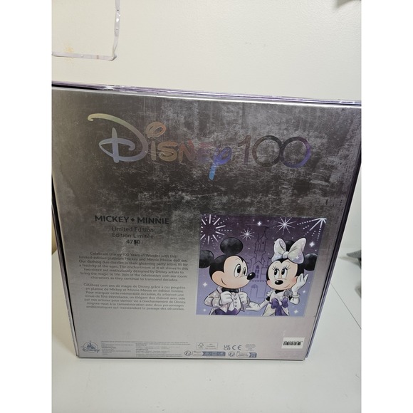 2023 Disney Parks 100‎ Mickey & Minnie Mouse LE 4750 Deluxe Doll Figure Box Set